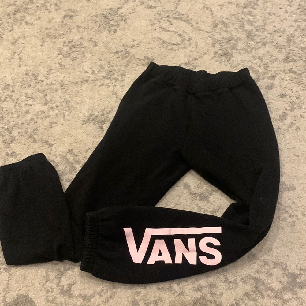 Vans girls joggers 7/8 black and pink